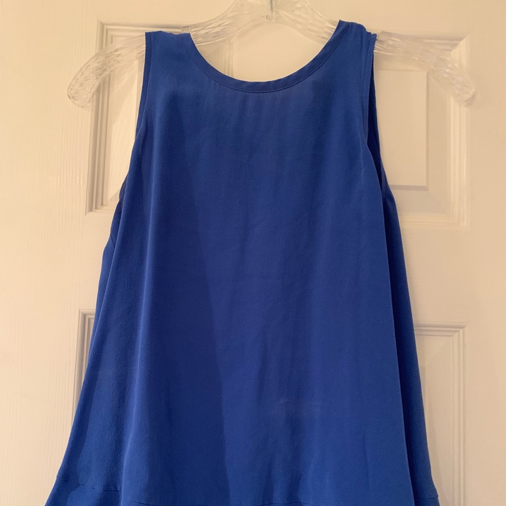 Madewell Royal Blue Sleeveless Blouse, Size XS